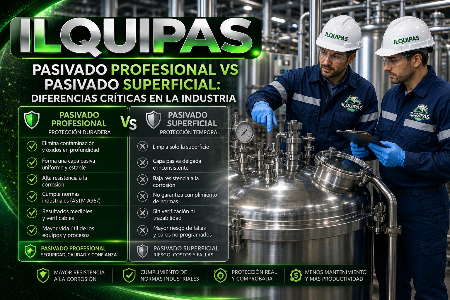 Pasivado profesional vs pasivado superficial: Diferencias críticas en la industria
