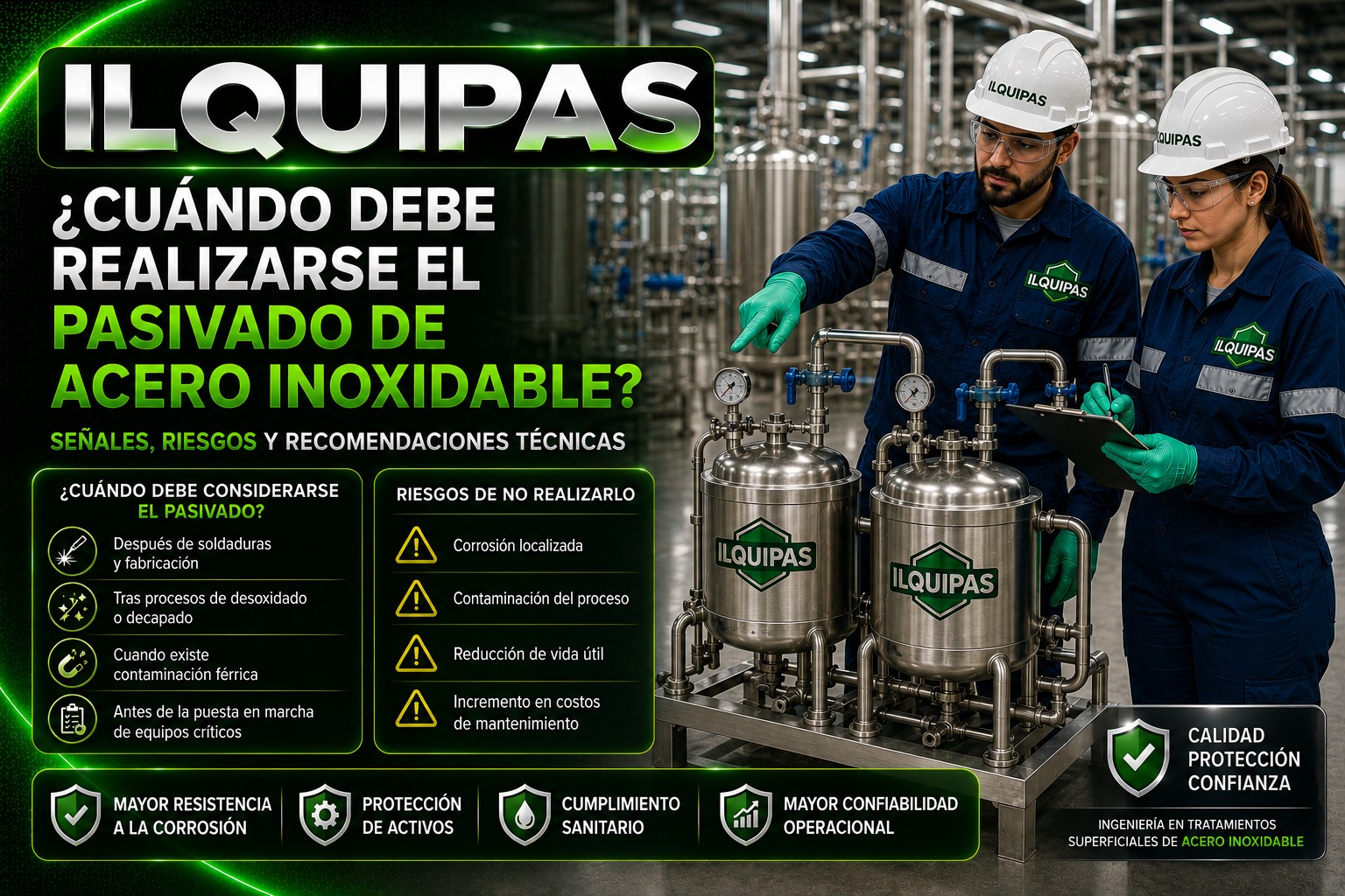 ¿Cuándo debe realizarse el pasivado de acero inoxidable? Señales, riesgos y recomendaciones técnicas